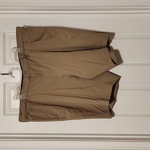 Men's George Above the Knee Moisture Wicking Khaki Flat Front Shorts, size 46